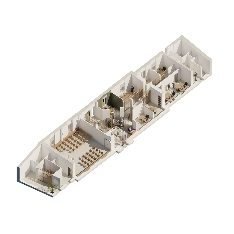 plan int&eacute;rieur de  la nouvelle Mairie