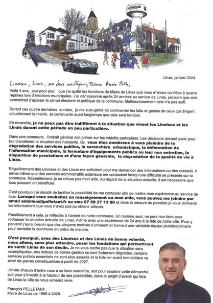 La lettre de bons vœux de Monsieur Pelletant