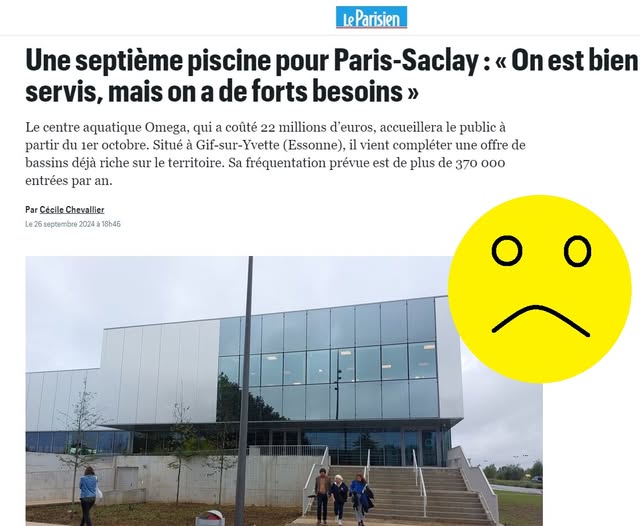 Sept piscines pour la communauté et une fermée pour Linas-Montlhéry