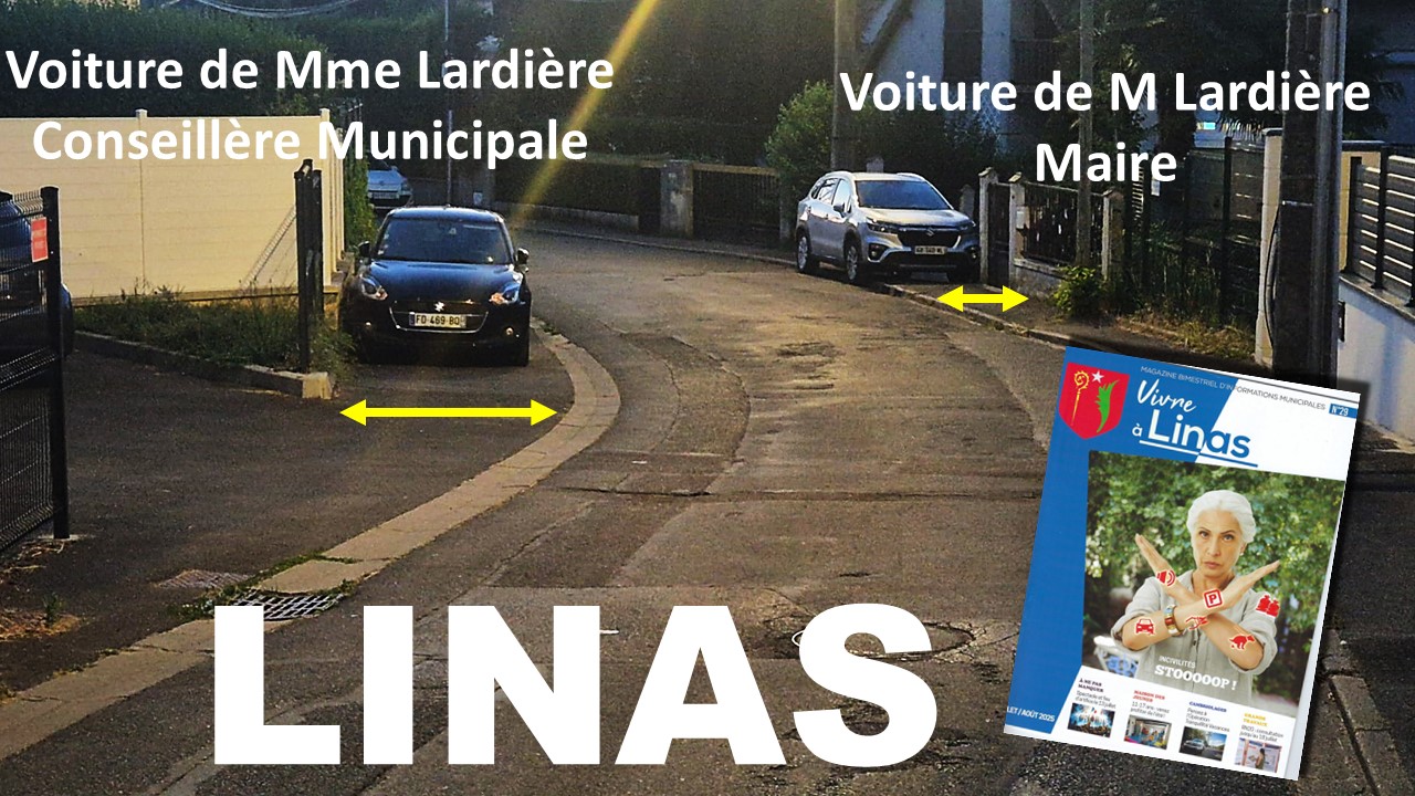 Devant chez le Maire les piétons n’ont pas d’autre choix que de marcher sur la chaussée.