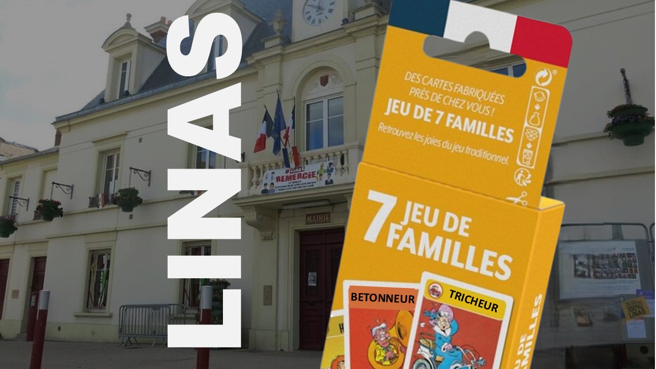 La municipalité de Linas devient le jeu des Sept Familles.