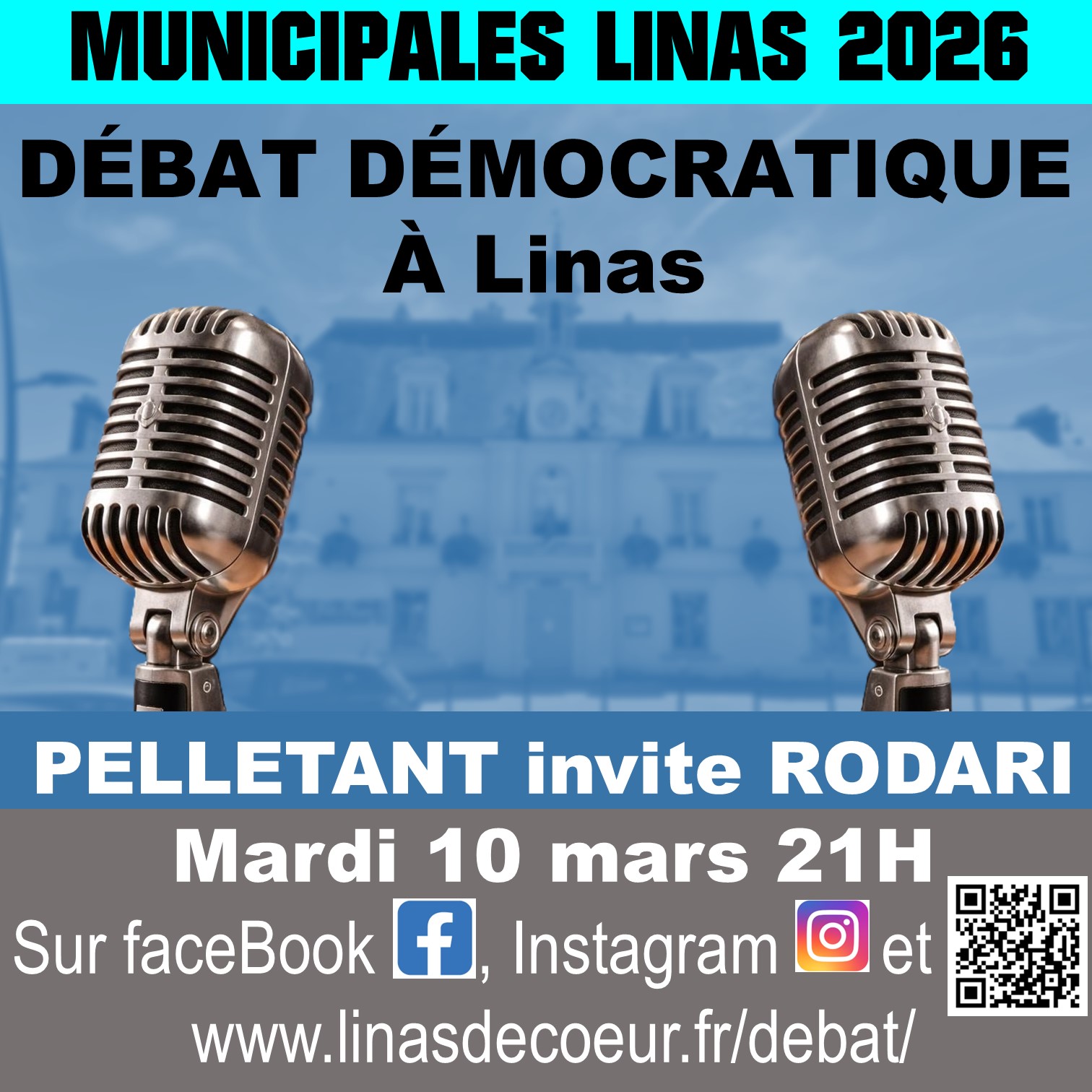 Un débat électoral entre deux maires de Linas, le maire actuel, qui assure l’intérim, et le maire qui a consacré plus de 20 années d’engagement public à Linas entre 1995 et 2020, François Pelletant.
